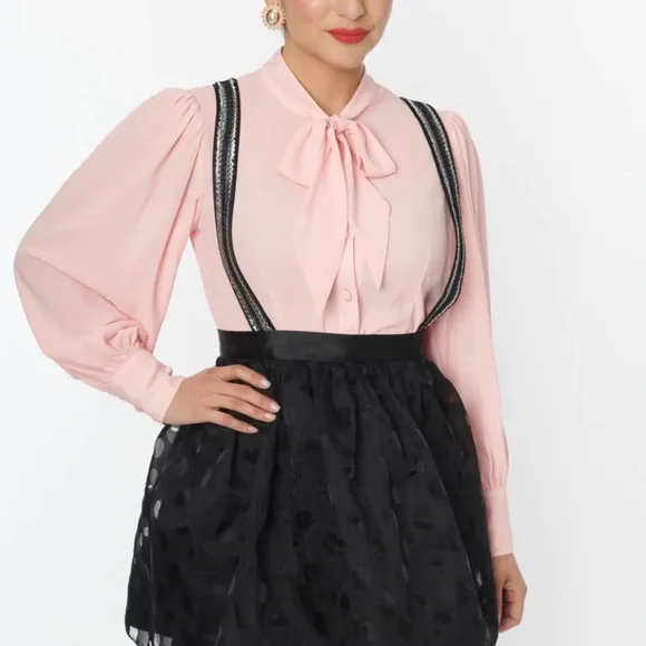 Unique Vintage Light Pink Gwen Blouse - Picture 2 of 5